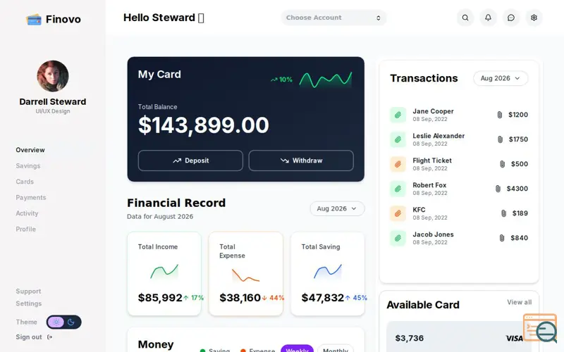 Screenshot of Finovo