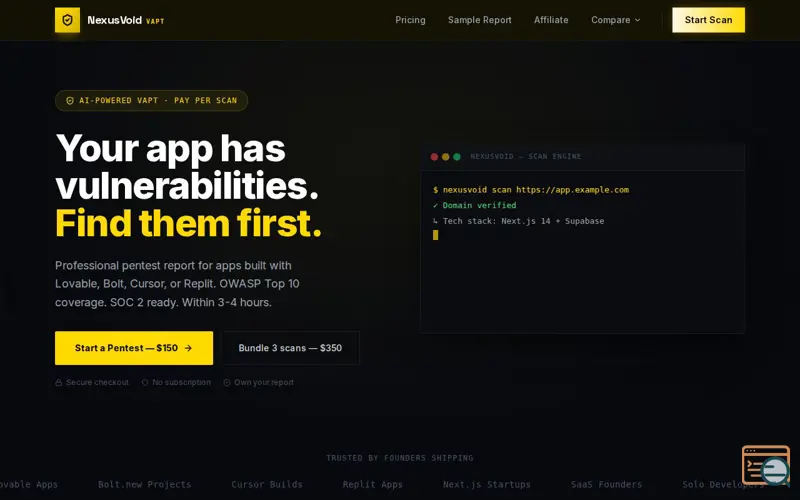 Screenshot of Nexus Void Automated Penetration Testing