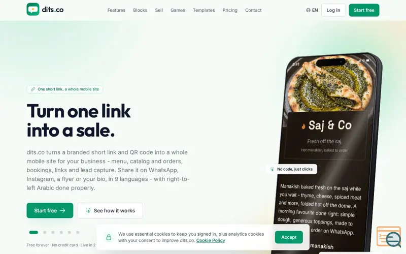Screenshot of dits.co