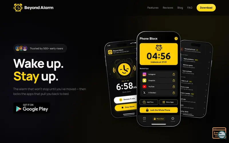 Screenshot of Beyond Alarm —the alarm you can't ignore