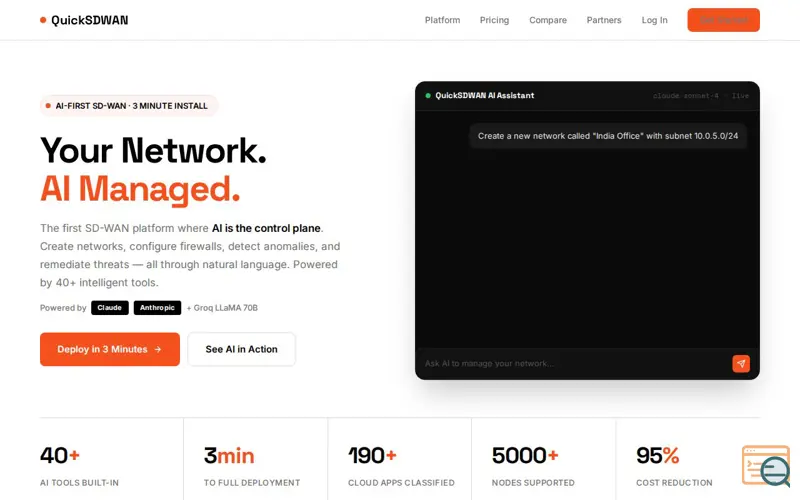 Screenshot of QuickSDWAN