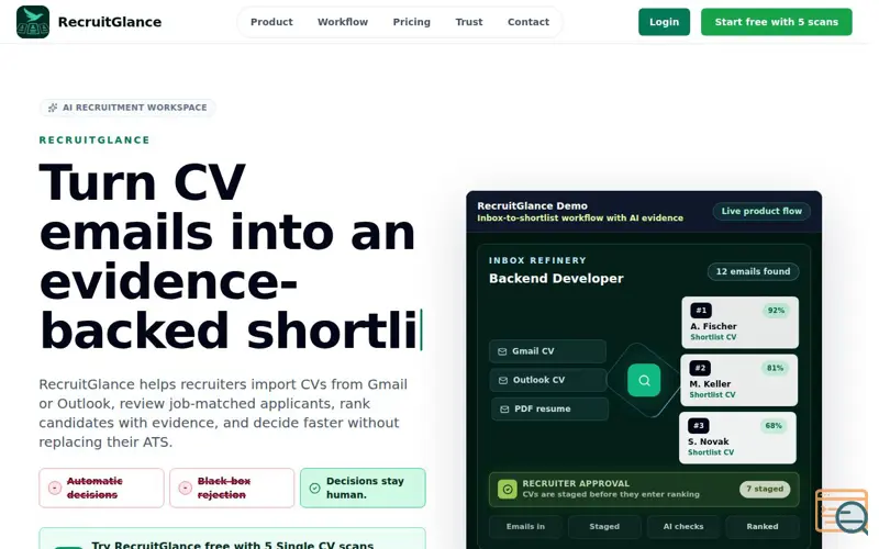 Screenshot of RecruitGlance