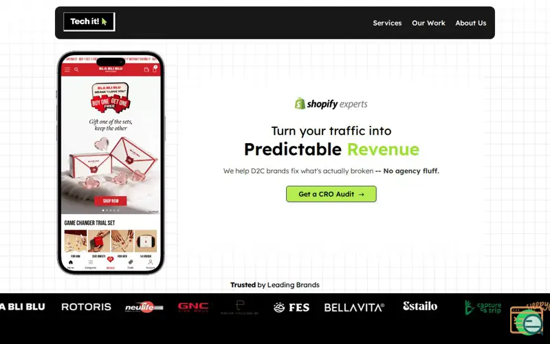 Screenshot of Shopify Development & CRO Partners