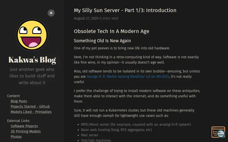 Screenshot of My Silly Sun Server