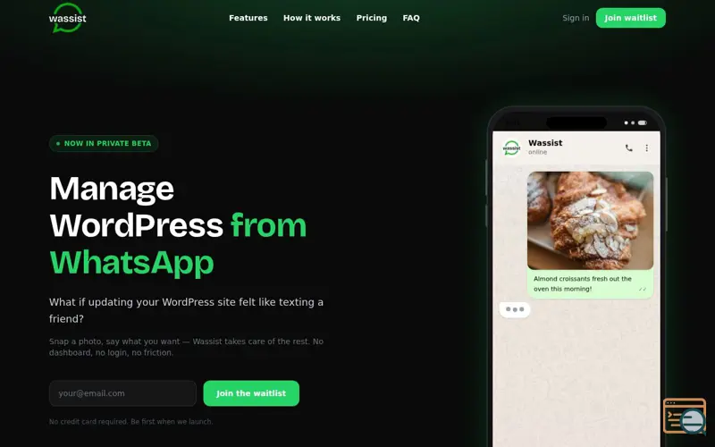 Screenshot of Wassist