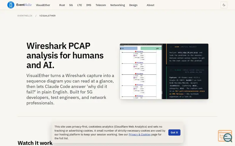 Screenshot of VisualEther