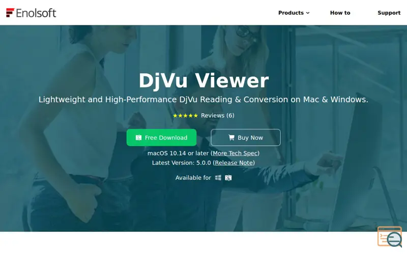 Screenshot of Enolsoft DjVu Viewer