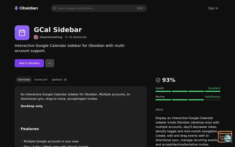 Screenshot of Community