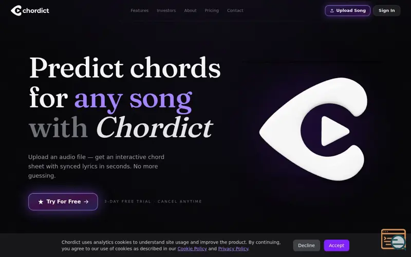 Screenshot of Chordict