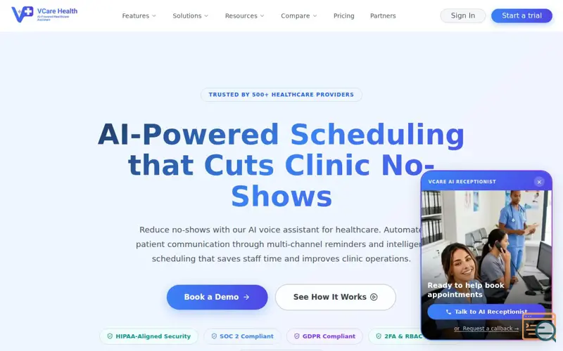 Screenshot of VCare Health