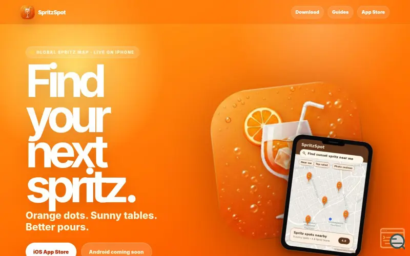 Screenshot of SpritzSpot