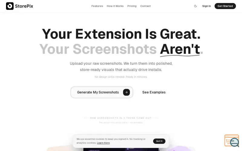 Screenshot of StorePix, a launch using Freemius