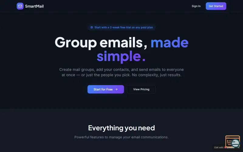 Screenshot of SmartMail