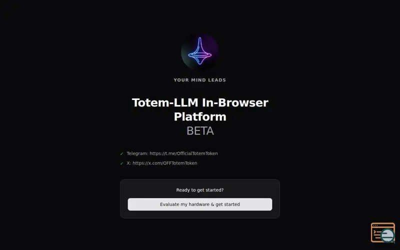 Screenshot of In-Browser FAQ LLM