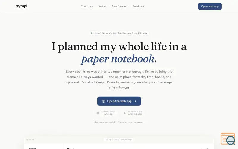 Screenshot of Zympl 