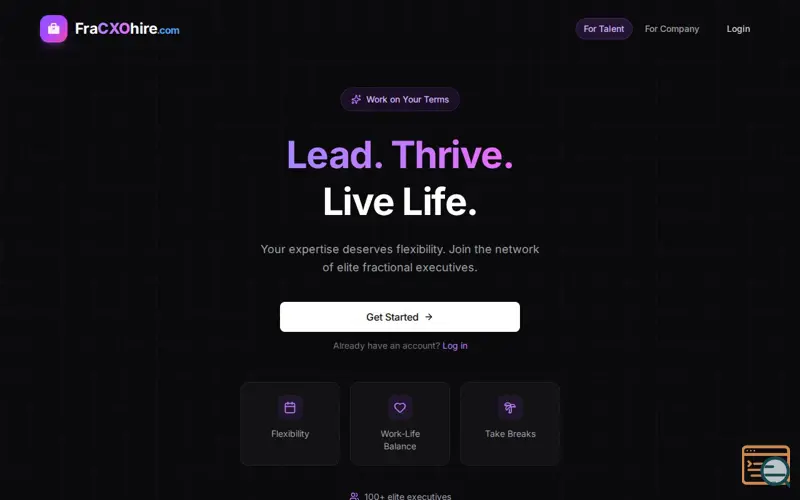Screenshot of FraCXOhire