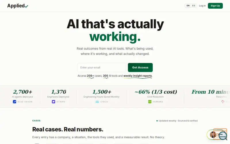 Screenshot of Applied