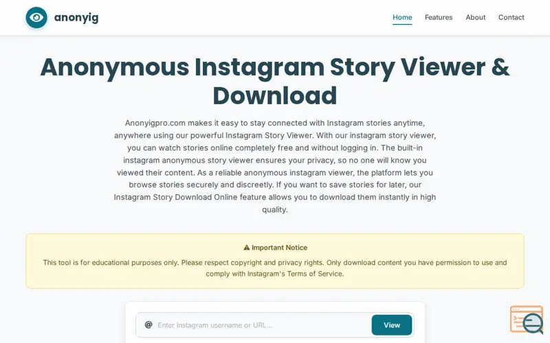 Screenshot of Instagram Story Viewer
