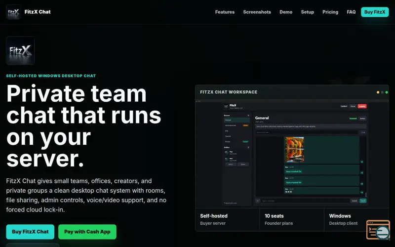 Screenshot of FitzX Chat