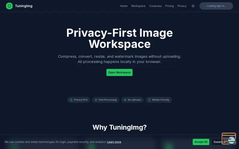 Screenshot of TuningImg
