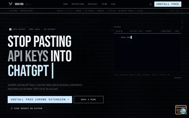 Screenshot of Vaultbix