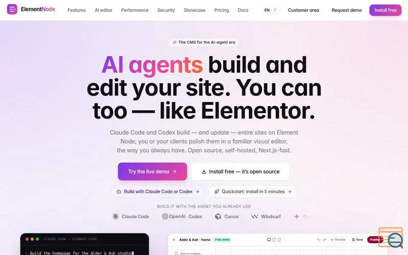 Screenshot of Element Node