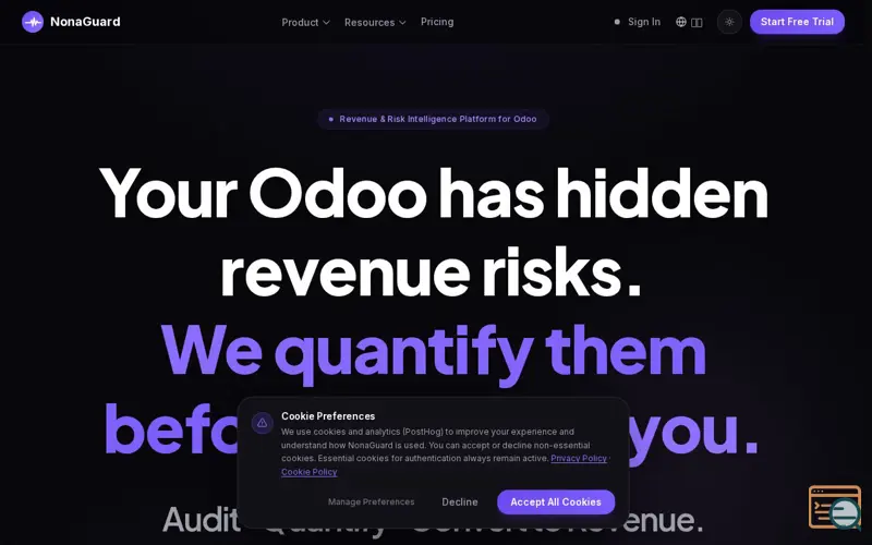 Screenshot of NonaGuard