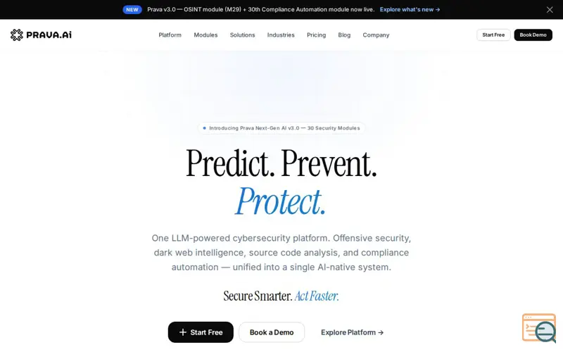 Screenshot of Prava Ai, a launch using MakerHunt