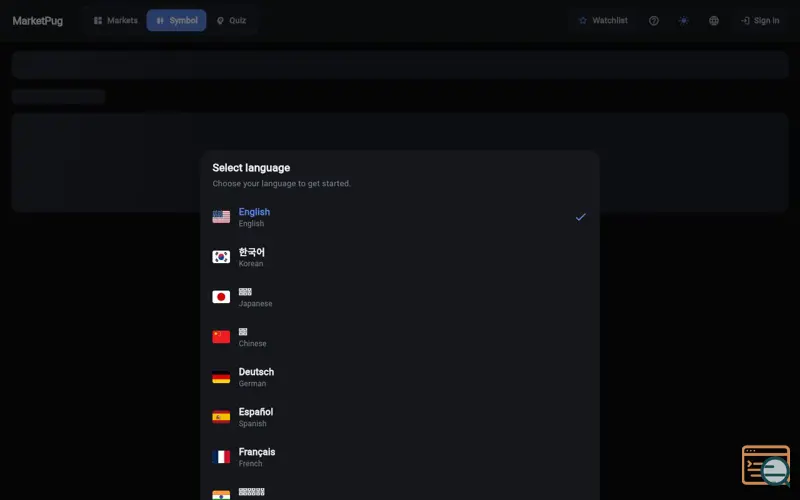 Screenshot of MarketPug