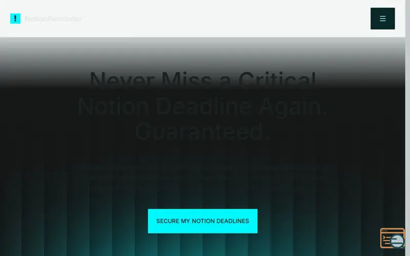 Screenshot of NotionReminder