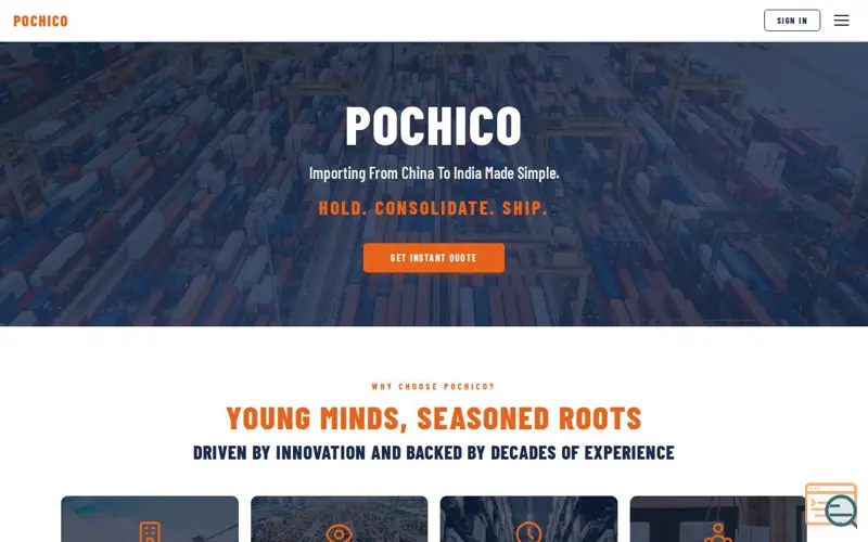 Screenshot of Pochico Logistics