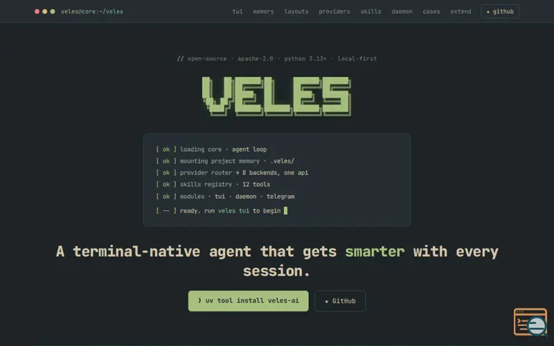 Screenshot of Veles