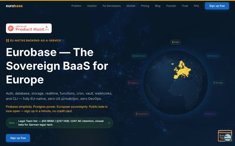 Screenshot of Eurobase