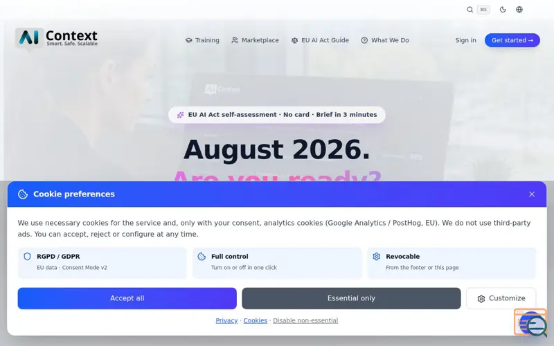 Screenshot of AI Context | Smart, Safe, Scalable