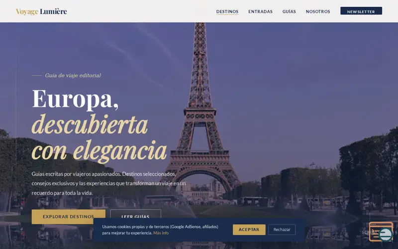 Screenshot of Voyage Lumière