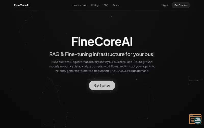 Screenshot of FineCoreAI