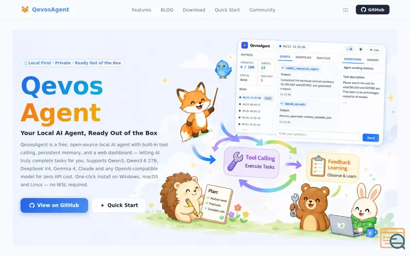 Screenshot of QevosAgent