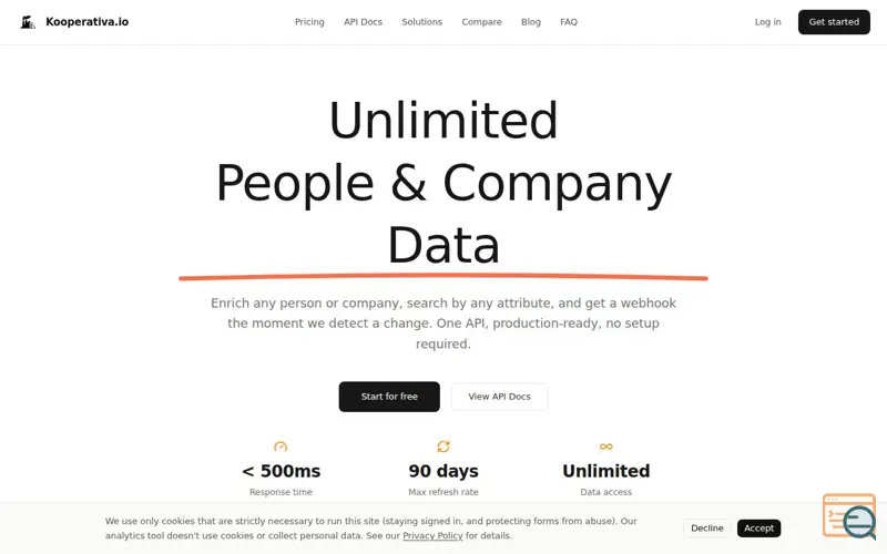 Screenshot of Kooperativa — B2B People & Company Intelligence