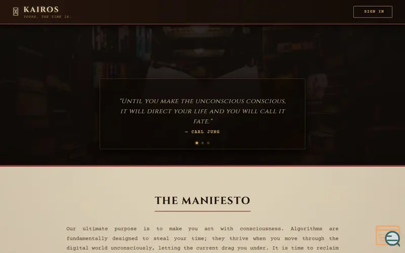 Screenshot of KAIROS
