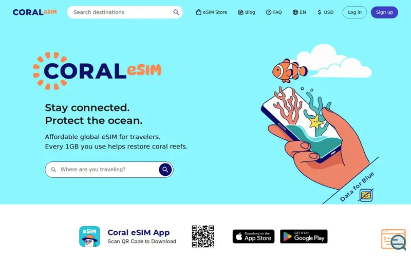 Screenshot of Coral eSIM