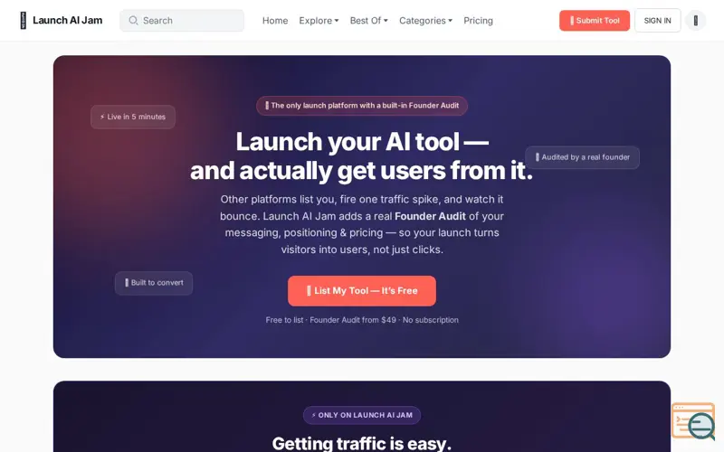 Screenshot of Launch AI Jam