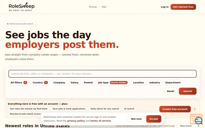 Screenshot of RoleSweep