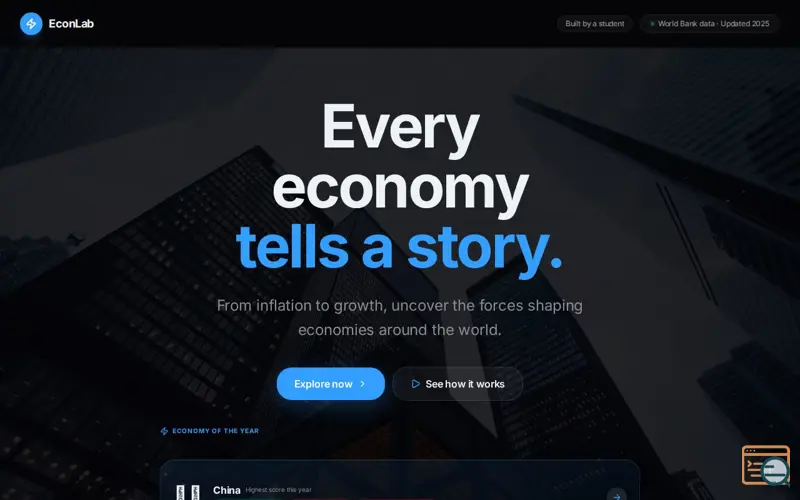 Screenshot of EconLab