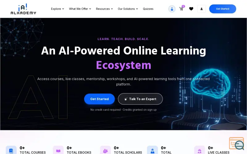 Screenshot of Alkademy Learning