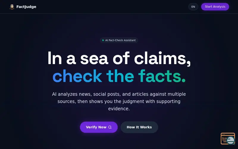 Screenshot of FactJudge