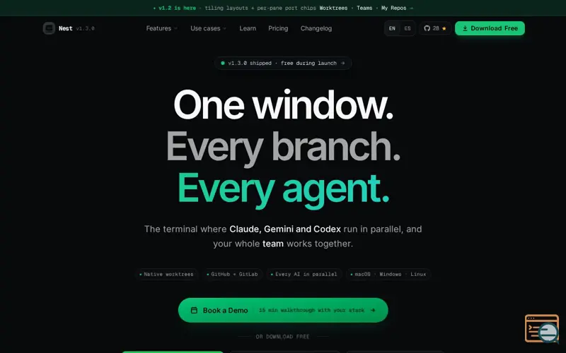 Screenshot of Nest by RAVEN