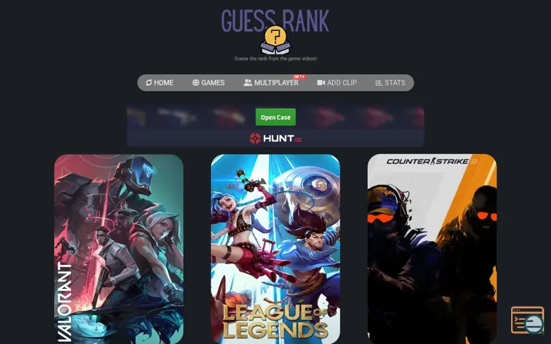 Screenshot of Guess Rank