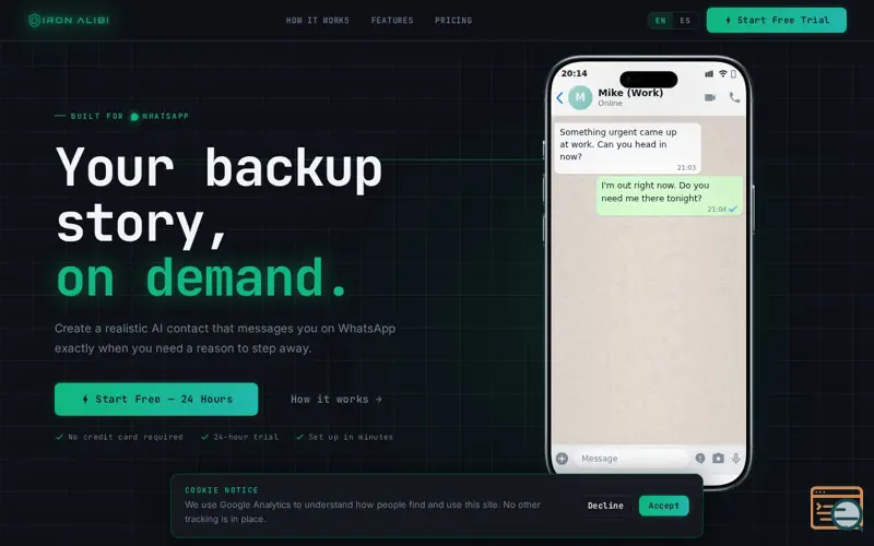 Screenshot of Iron Alibi