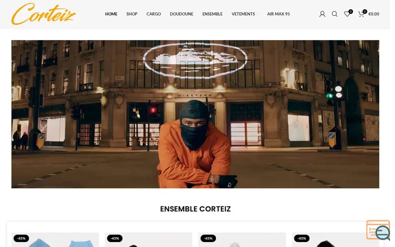Screenshot of Corteiz