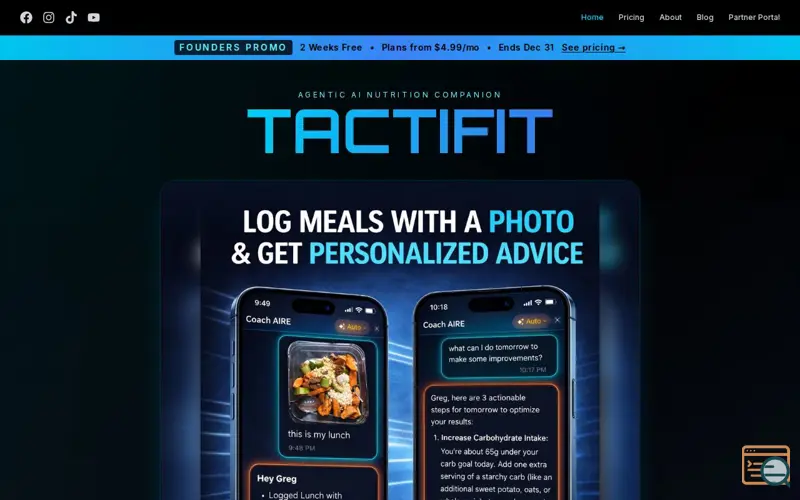 Screenshot of TactiFit